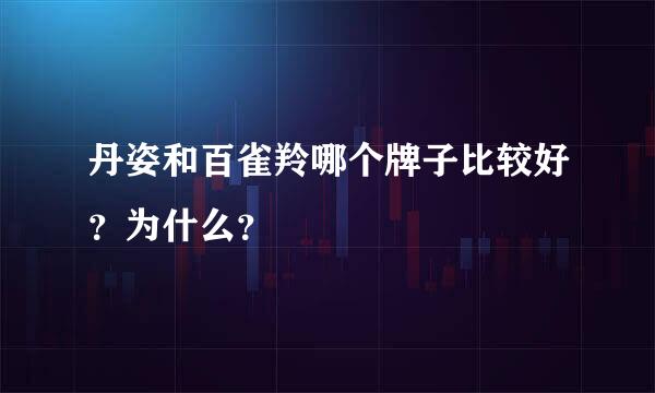 丹姿和百雀羚哪个牌子比较好？为什么？