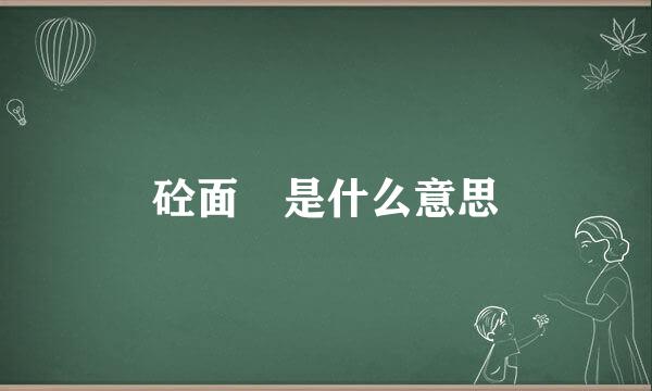 砼面 是什么意思