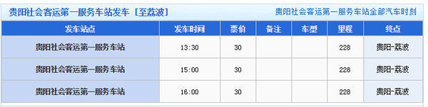 从贵阳乘客来自车到荔波的票价是多少？