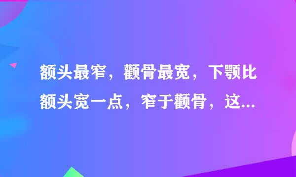 额头最窄，颧骨最宽，下颚比额头宽一点，窄于颧骨，这种脸型叫什么，应该怎么配眼镜框、怎么留头发?