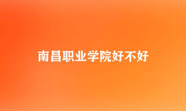 南昌职业学院好不好