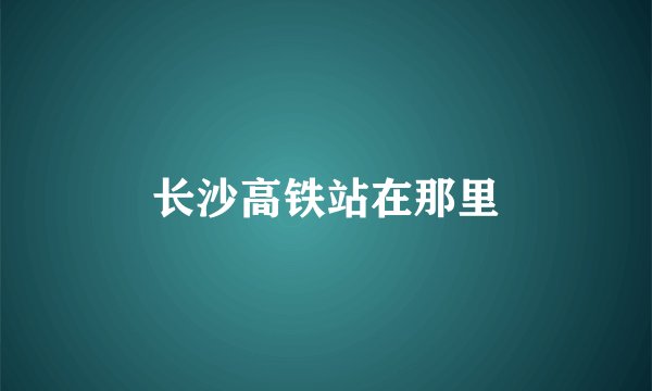 长沙高铁站在那里