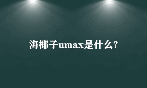 海椰子umax是什么?
