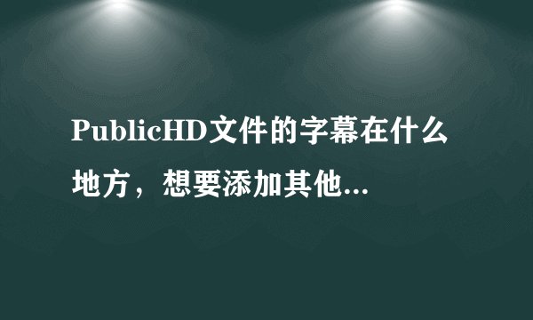 PublicHD文件的字幕在什么地方，想要添加其他字幕在这个文件夹内，该如何添加