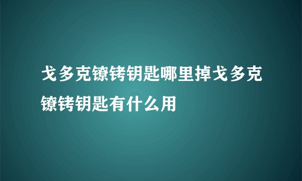 戈多克镣铐钥匙哪里掉戈多克镣铐钥匙有什么用