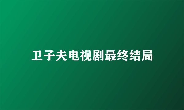 卫子夫电视剧最终结局