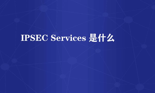 IPSEC Services 是什么