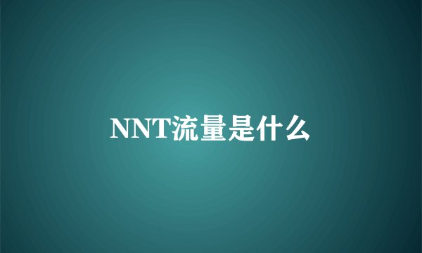 NNT流量是什么