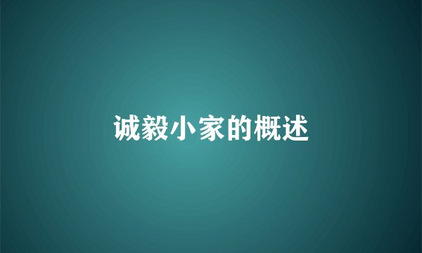诚毅小家的概述