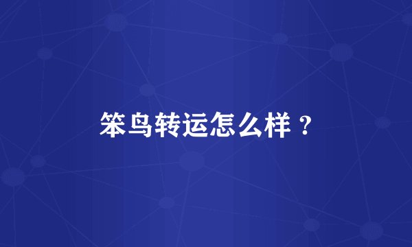 笨鸟转运怎么样 ?