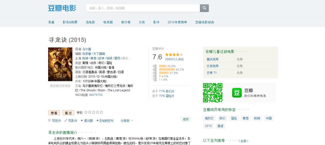 为什么《寻龙诀》的豆瓣评分这么低