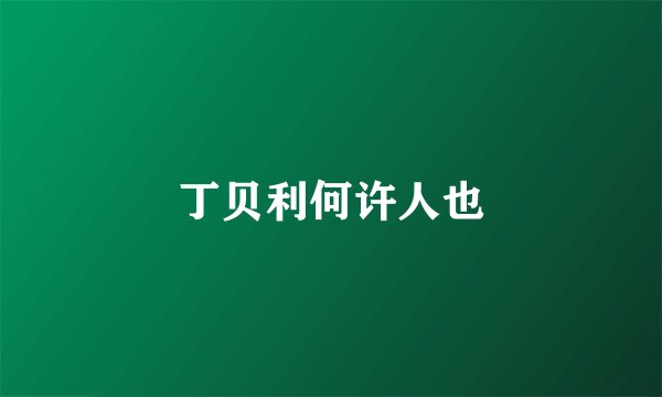 丁贝利何许人也