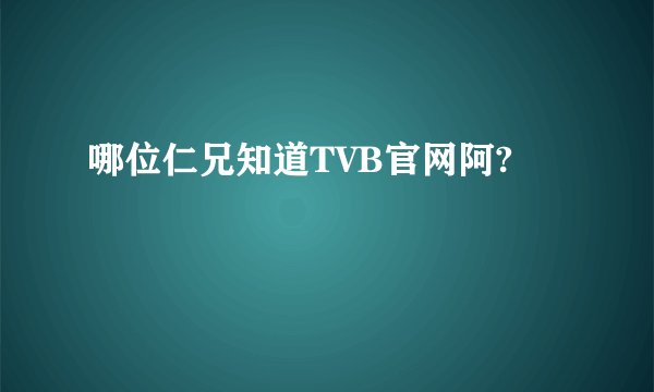 哪位仁兄知道TVB官网阿?