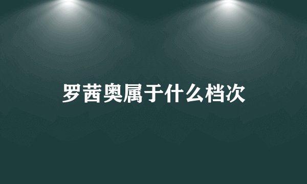 罗茜奥属于什么档次