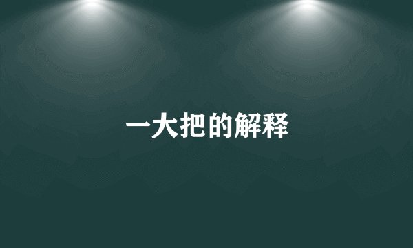 一大把的解释