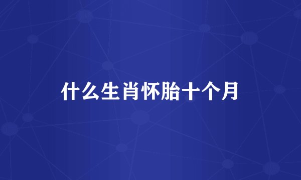 什么生肖怀胎十个月