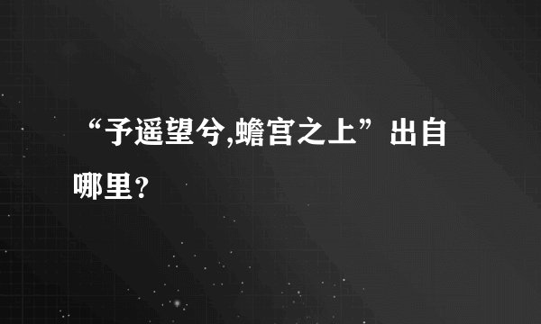 “予遥望兮,蟾宫之上”出自哪里？