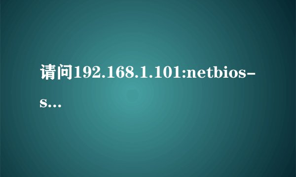 请问192.168.1.101:netbios-ssn是什么意思