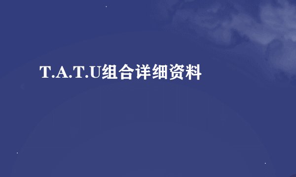 T.A.T.U组合详细资料