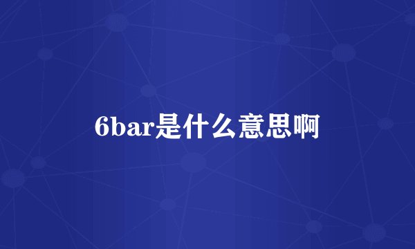 6bar是什么意思啊