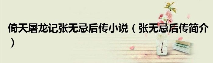 倚天屠龙记张无忌后传小说张无忌后传简介