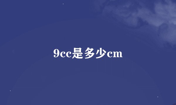 9cc是多少cm
