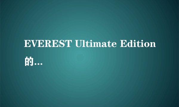 EVEREST Ultimate Edition的硬盘检测功能如何？