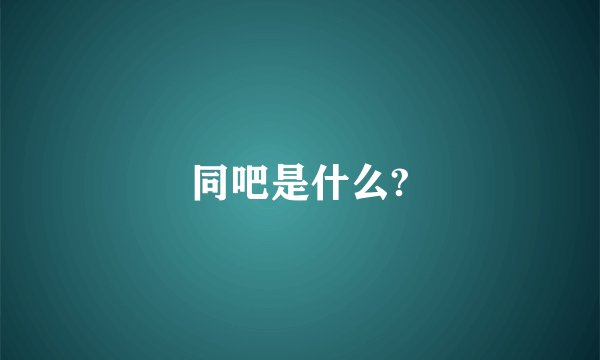 同吧是什么?