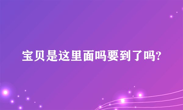 宝贝是这里面吗要到了吗?