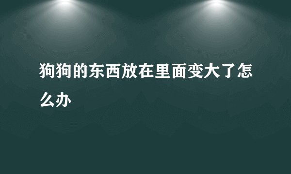 狗狗的东西放在里面变大了怎么办