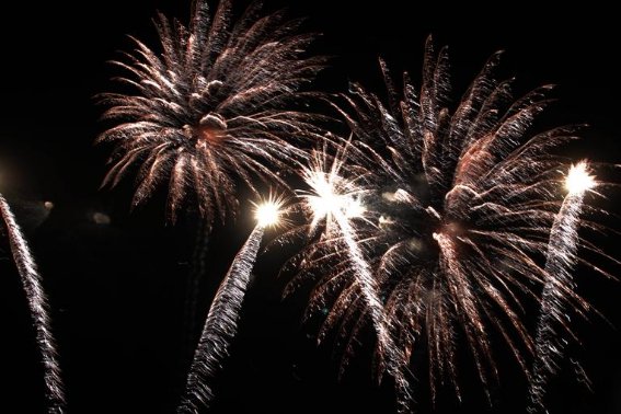 礼花绽放扩写句子