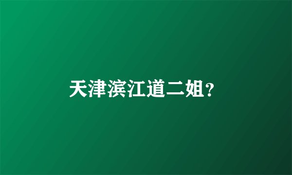 天津滨江道二姐？