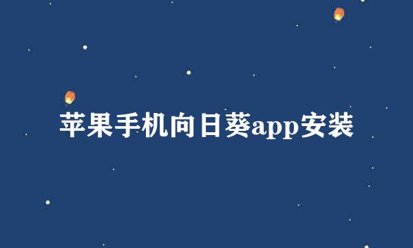 苹果手机向日葵app安装