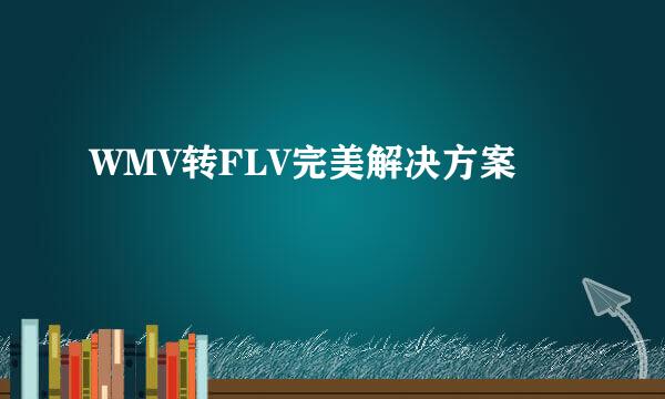 WMV转FLV完美解决方案