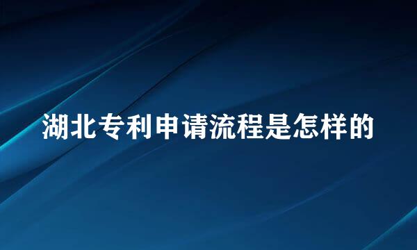 湖北专利申请流程是怎样的