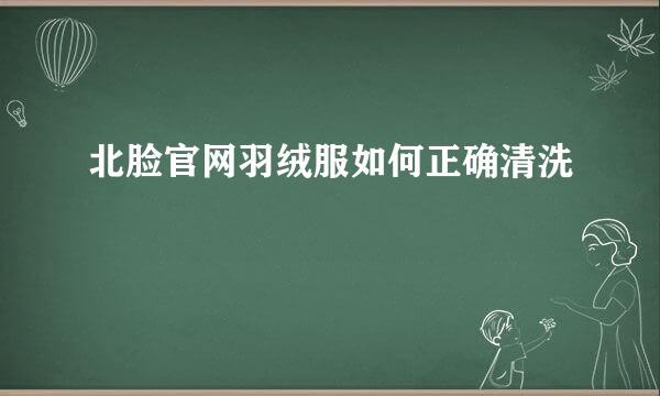 北脸官网羽绒服如何正确清洗