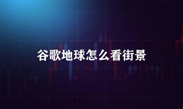谷歌地球怎么看街景