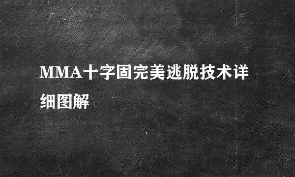 MMA十字固完美逃脱技术详细图解