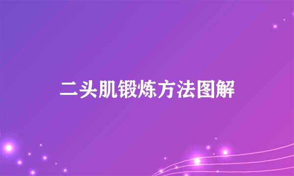 二头肌锻炼方法图解