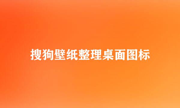搜狗壁纸整理桌面图标