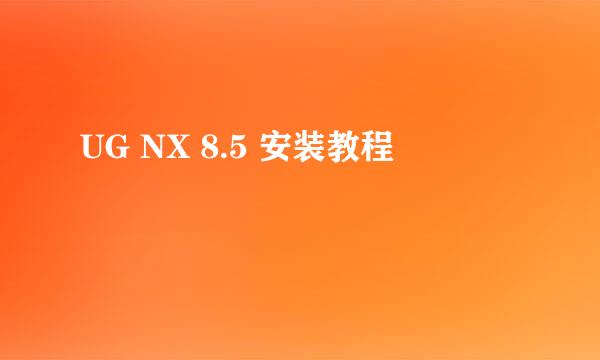 UG NX 8.5 安装教程