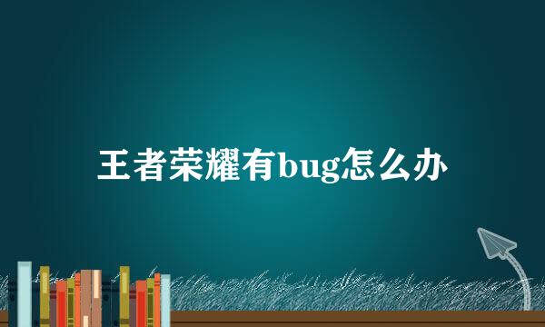 王者荣耀有bug怎么办