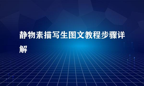 静物素描写生图文教程步骤详解