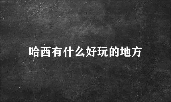 哈西有什么好玩的地方