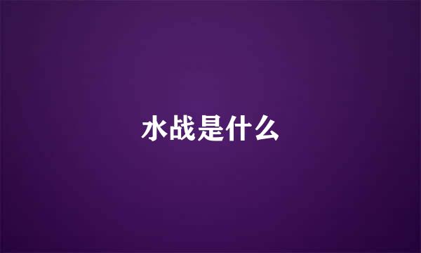 水战是什么