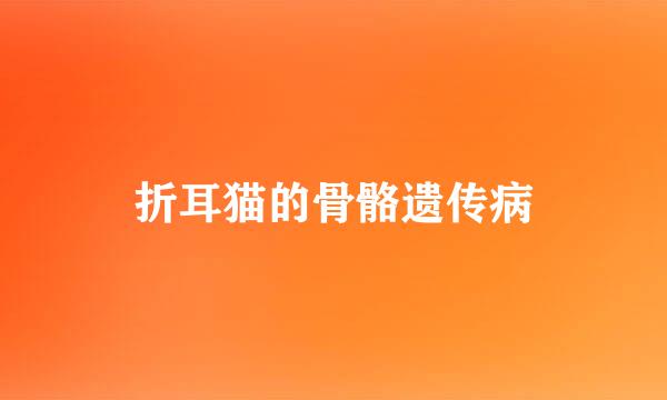 折耳猫的骨骼遗传病