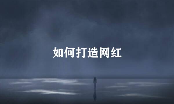 如何打造网红