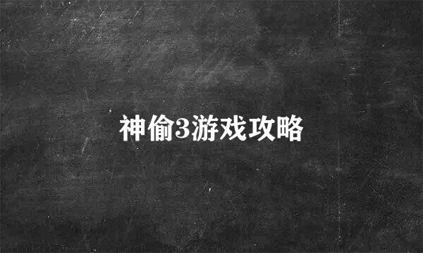 神偷3游戏攻略