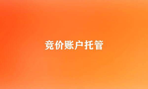 竞价账户托管