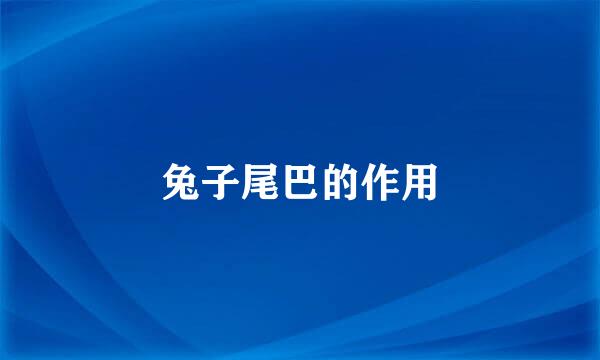 兔子尾巴的作用